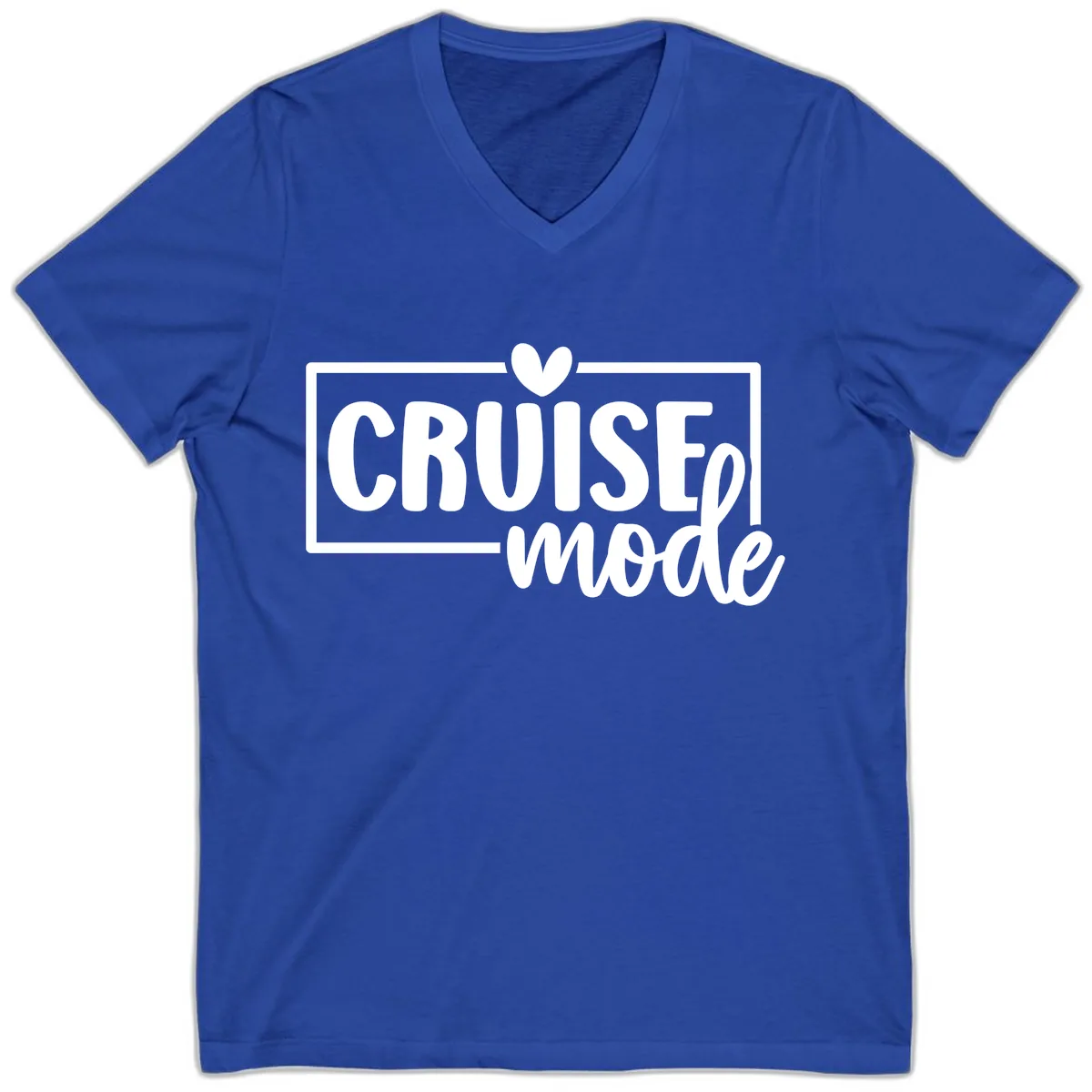 Cruise Mode Heart V-Neck in True Royal