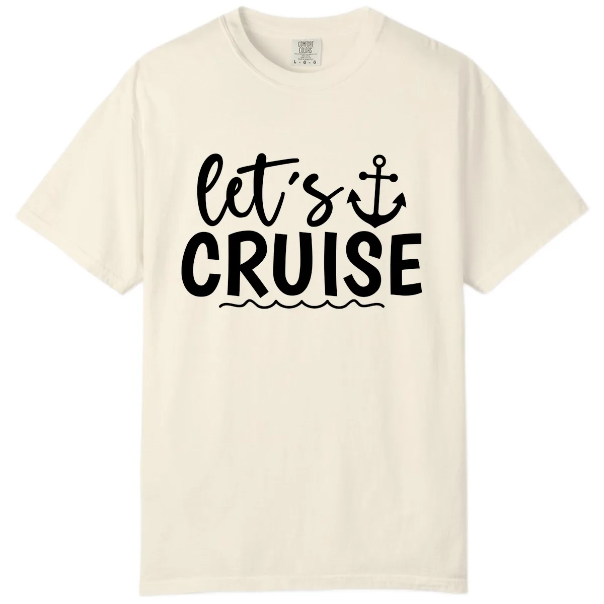 Let's Cruise Anchor Design Comfort Color in Ivory