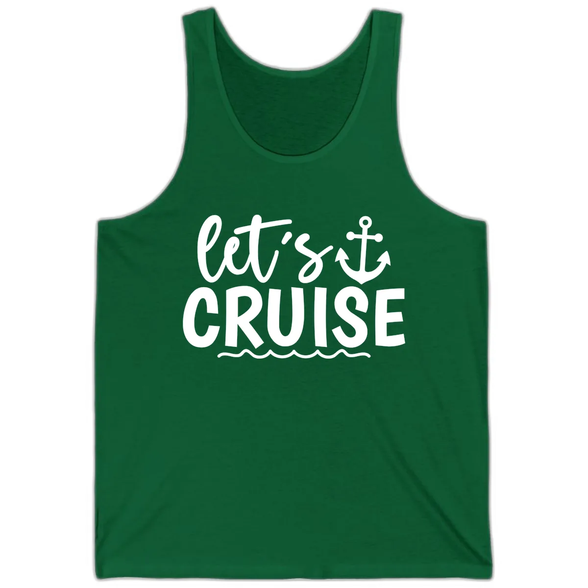 Let's Cruise Anchor Design Tank in Kelly