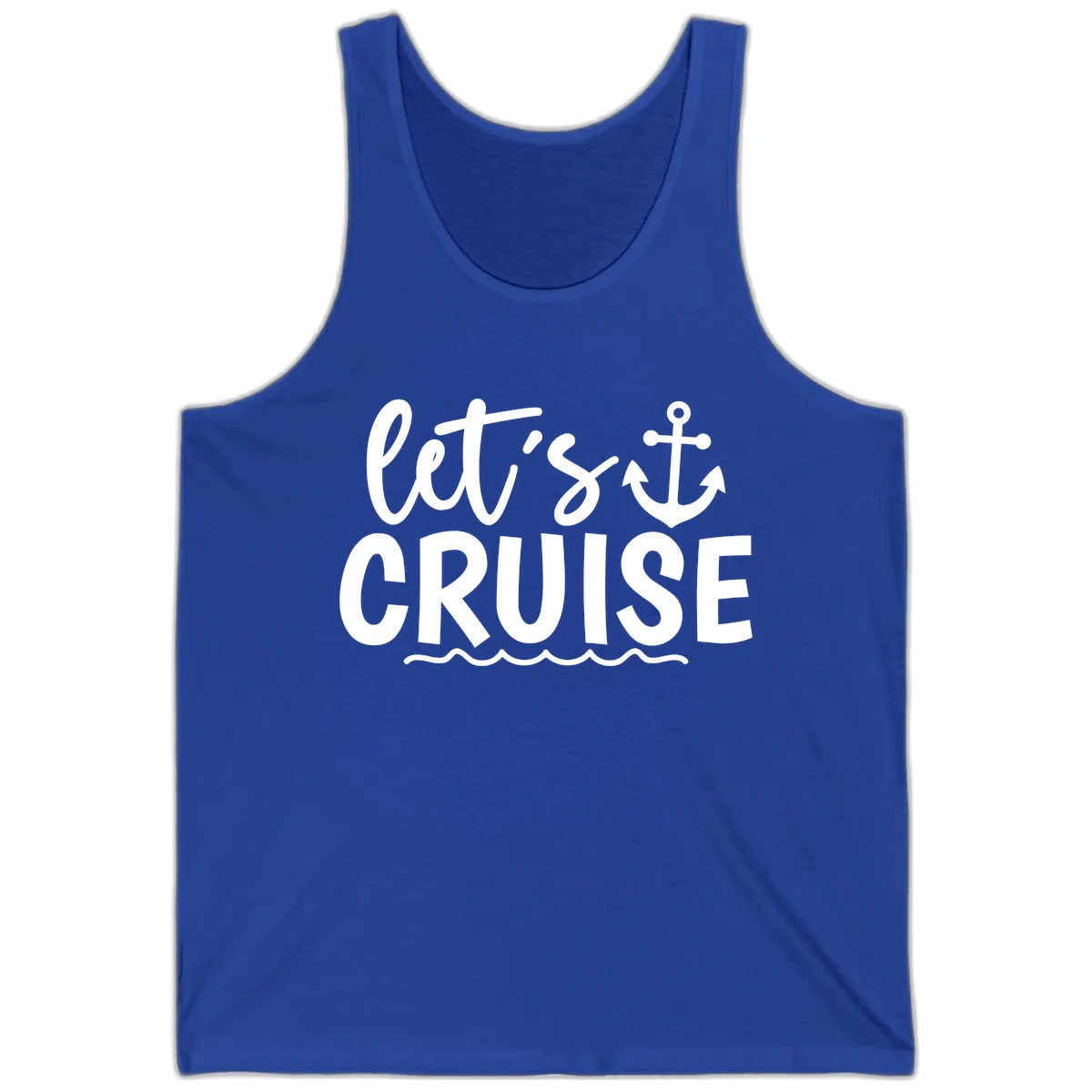 Let's Cruise Anchor Design Tank in True Royal