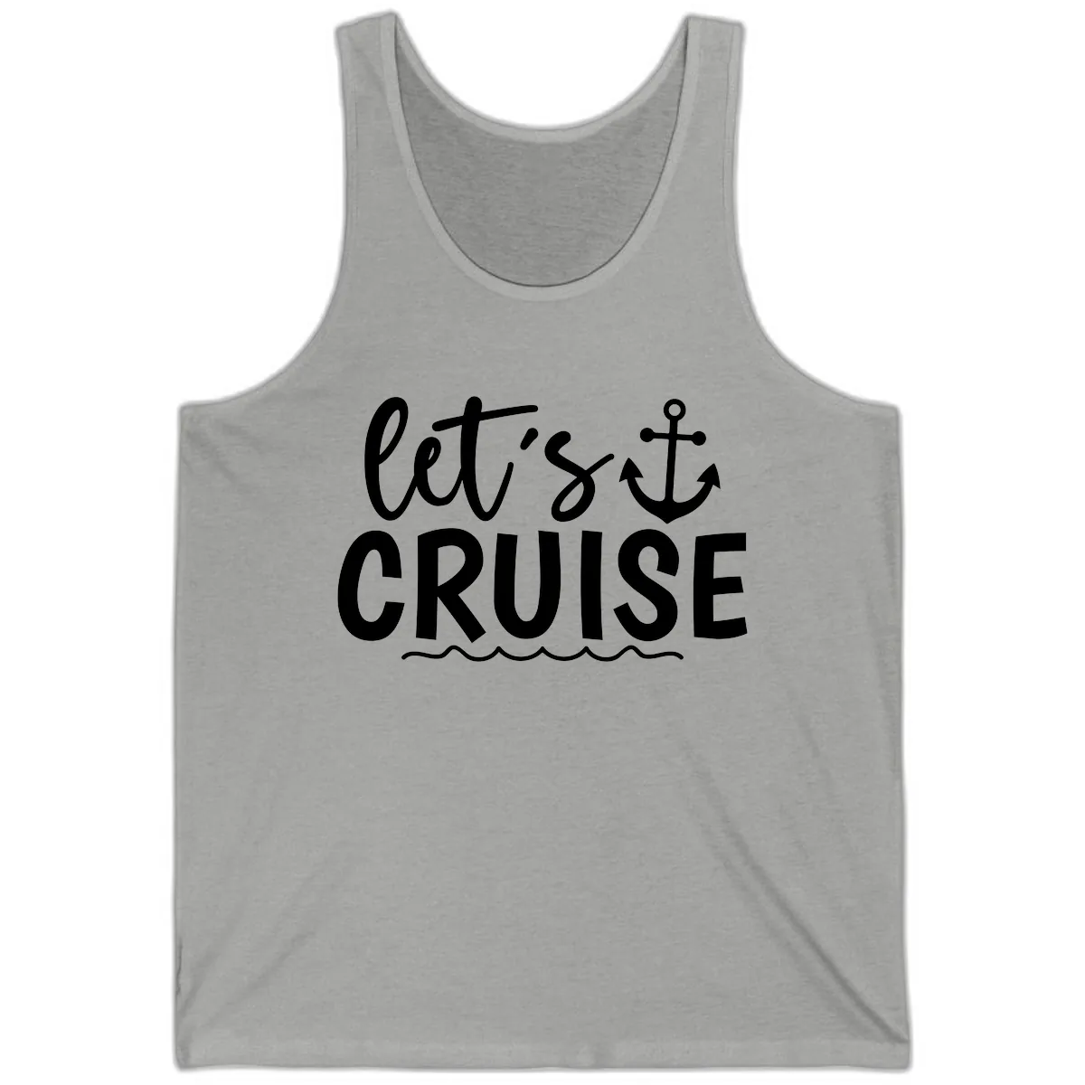 Let's Cruise Anchor Design Tank in Athletic Heather