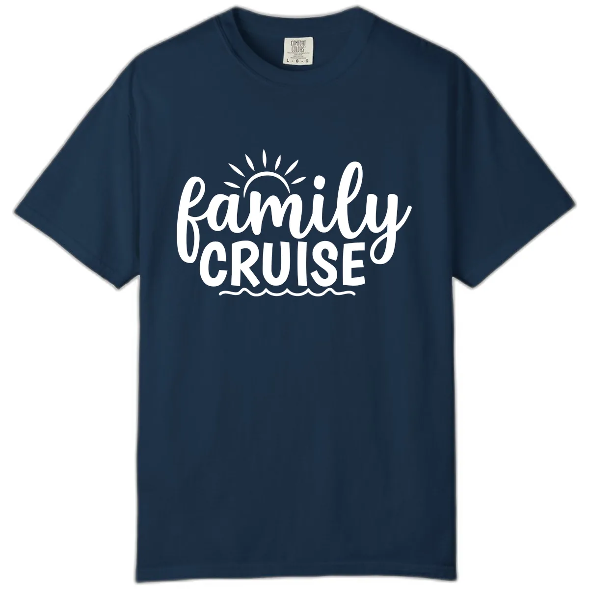 Family Cruise Vacation Fun Comfort Color in True Navy