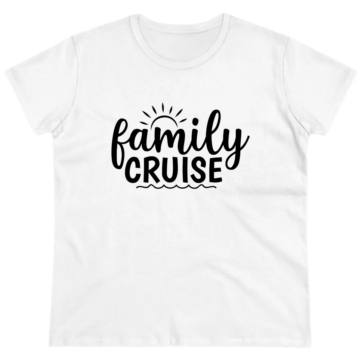 Family Cruise Vacation Fun Ladies Tee in White