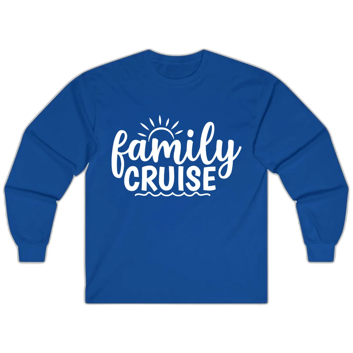 Family Cruise Vacation Fun Long Sleeve in Royal