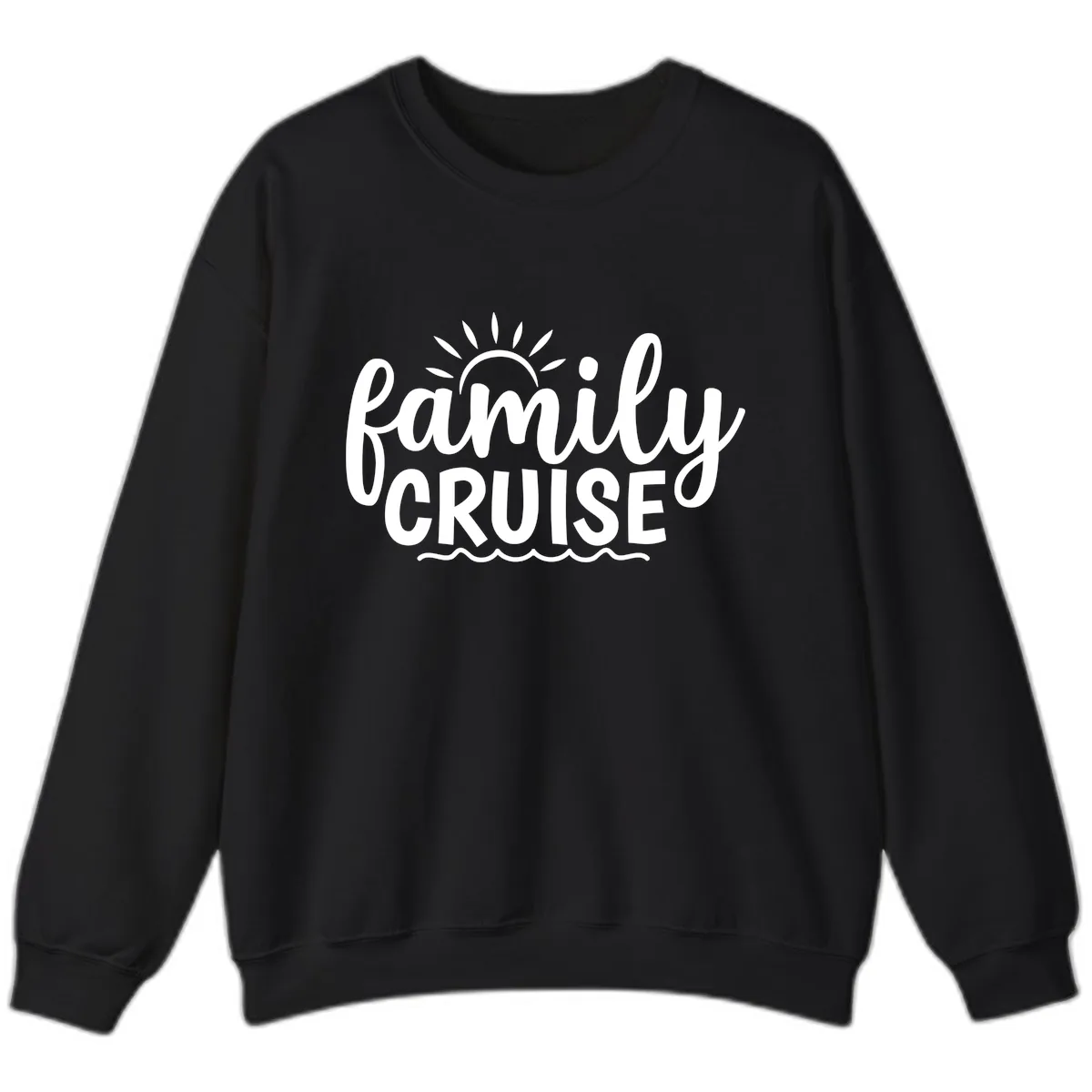 Family Cruise Vacation Fun Sweatshirt in Black
