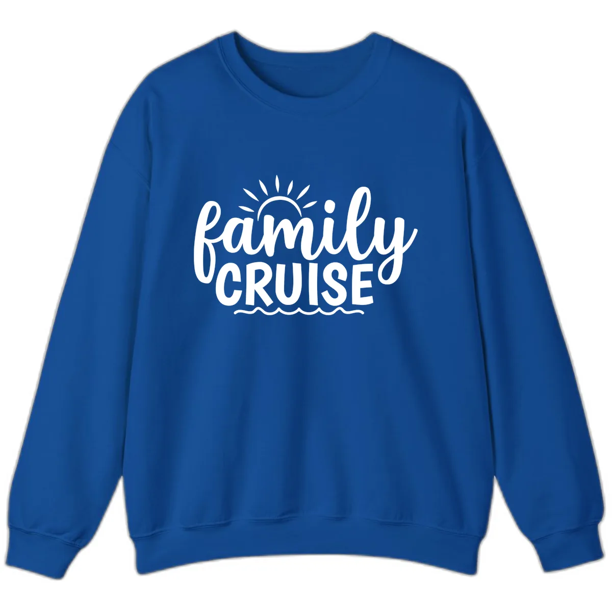 Family Cruise Vacation Fun Sweatshirt in Royal
