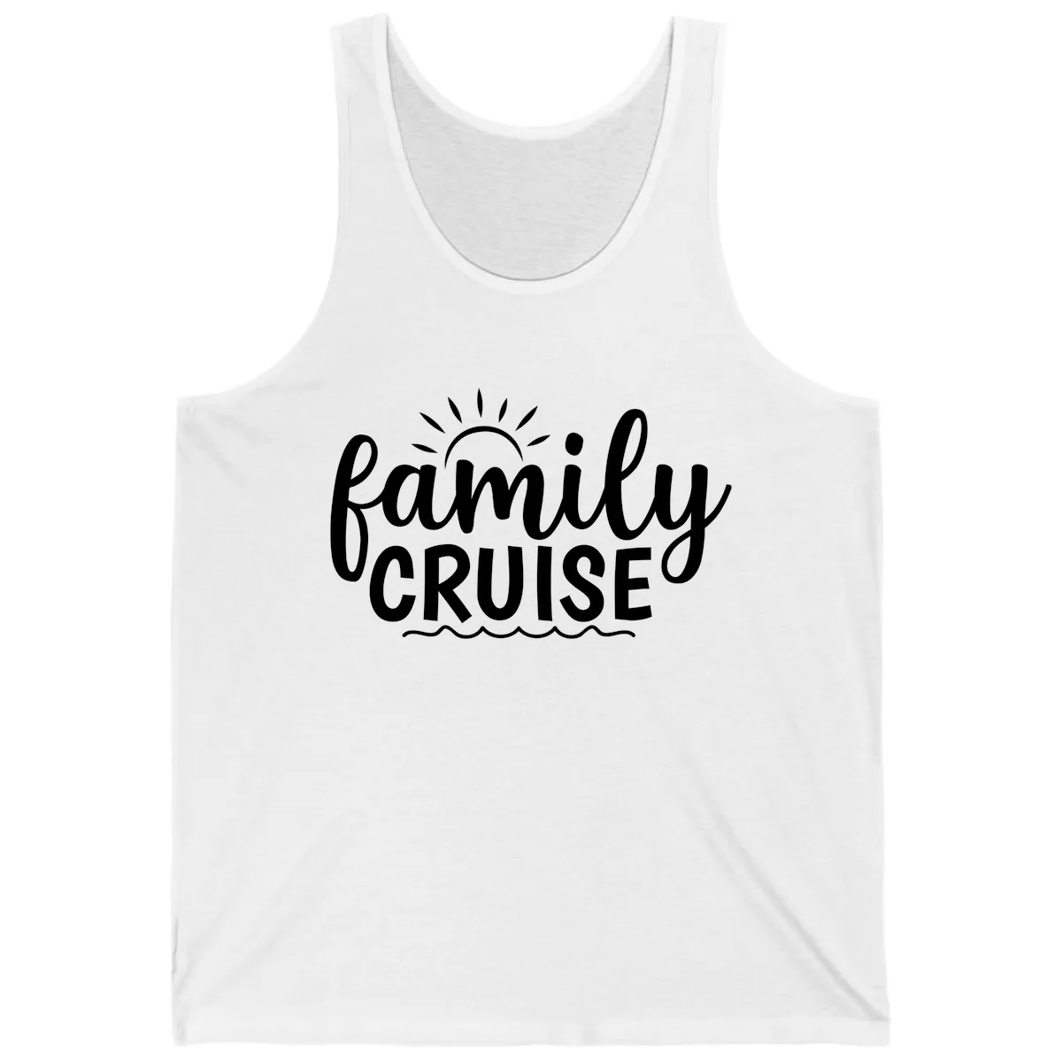 Family Cruise Vacation Fun Tank in White