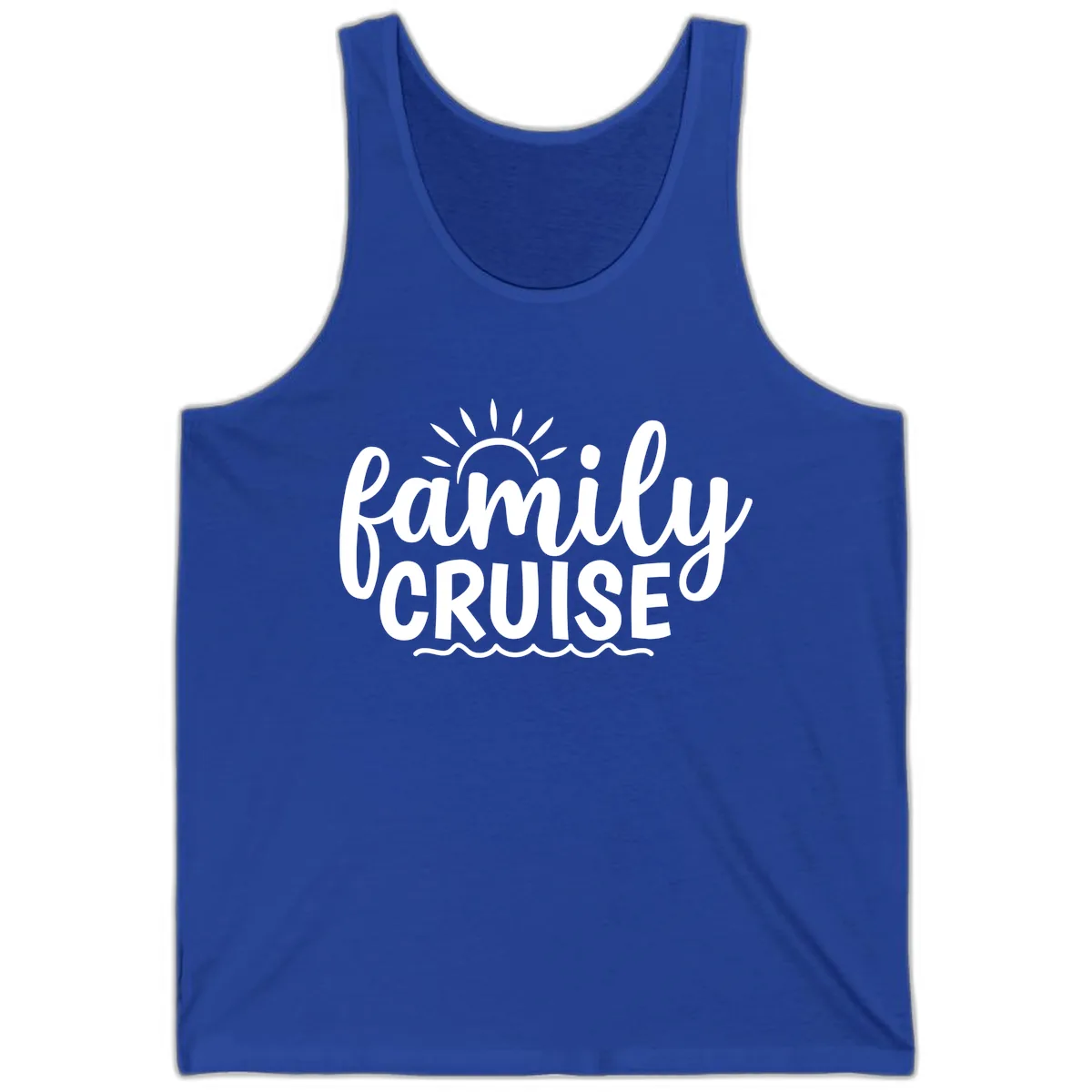 Family Cruise Vacation Fun Tank in True Royal