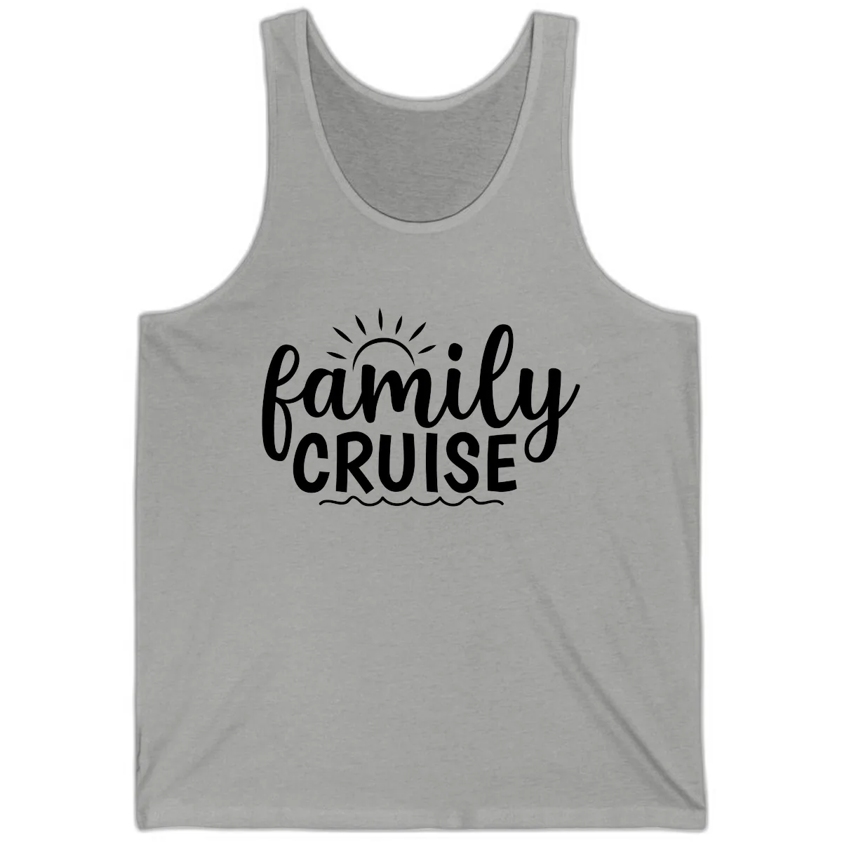 Family Cruise Vacation Fun Tank in Athletic Heather