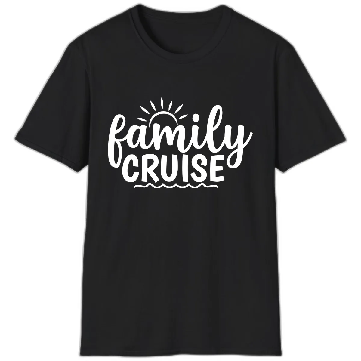Family Cruise Vacation Fun T-Shirt in Black