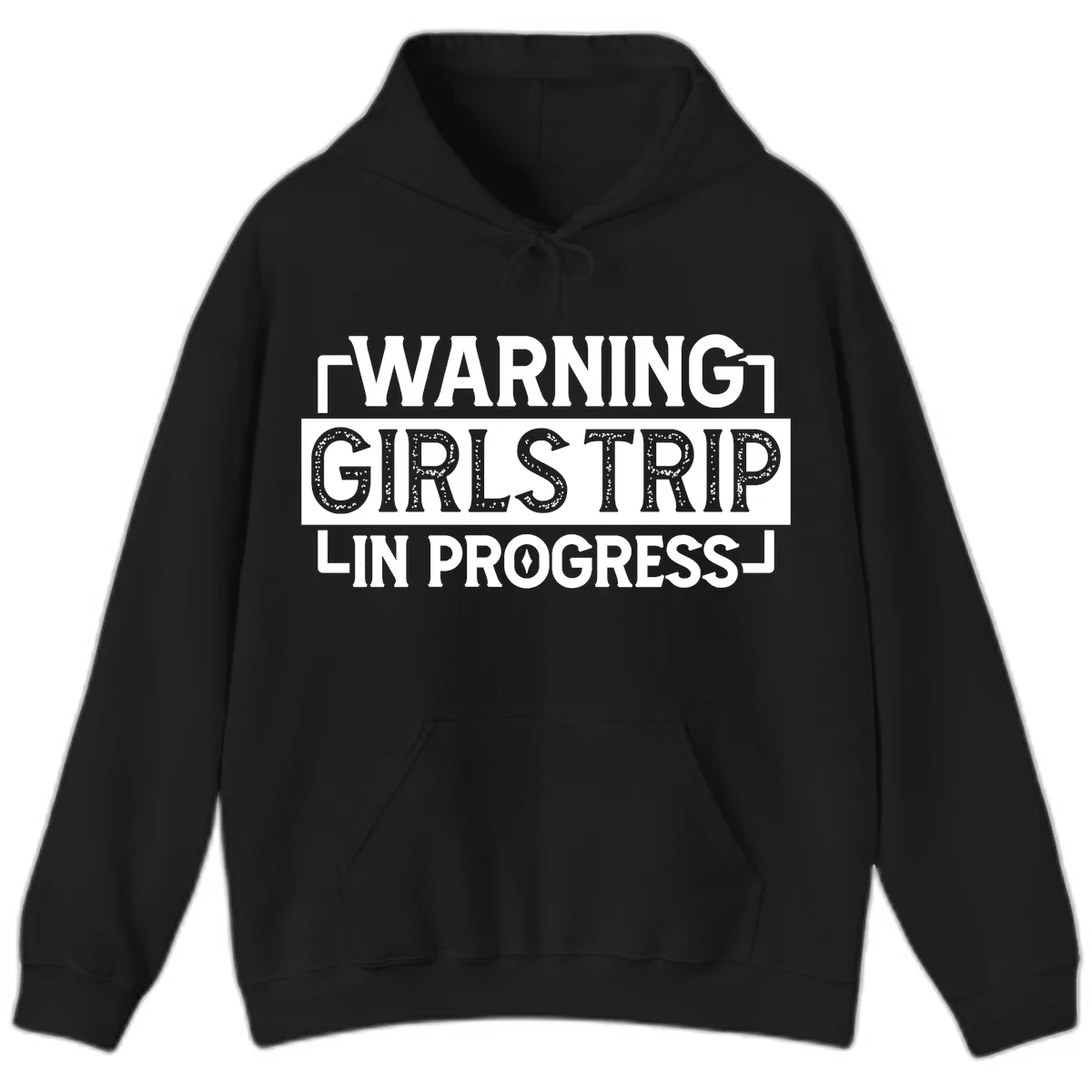 Warning Girls Trip In Progress Hoodie in Black