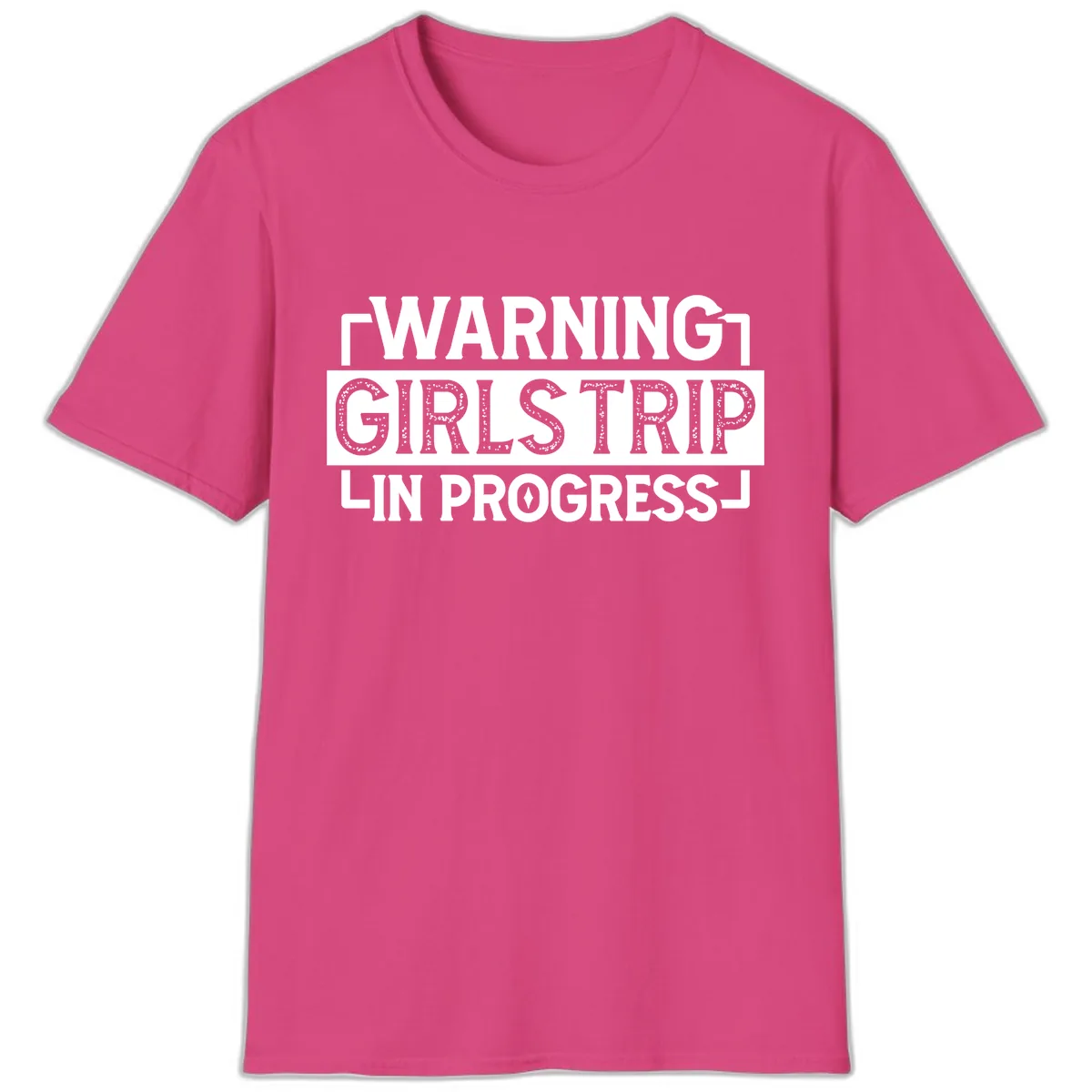 Warning Girls Trip In Progress T-Shirt in Heliconia