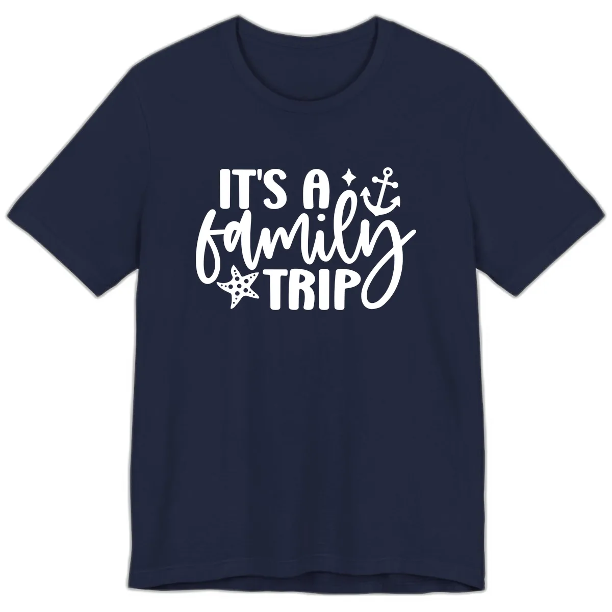 It's A Family Trip Cruise Design Premium T-Shirt in Navy