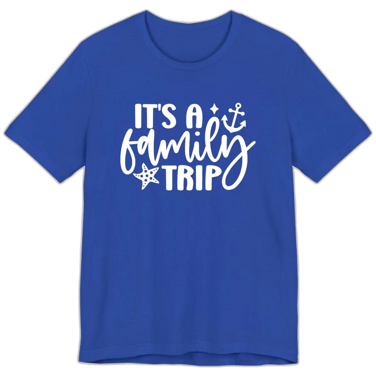 It's A Family Trip Cruise Design Premium T-Shirt in True Royal