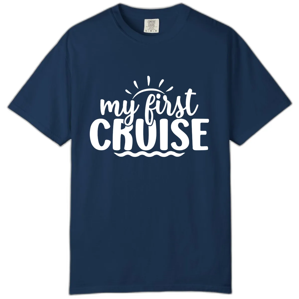 My First Cruise Announcement Comfort Color in Navy