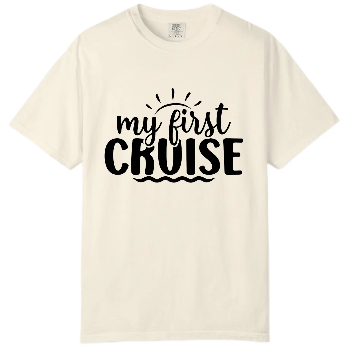 My First Cruise Announcement Comfort Color in Ivory
