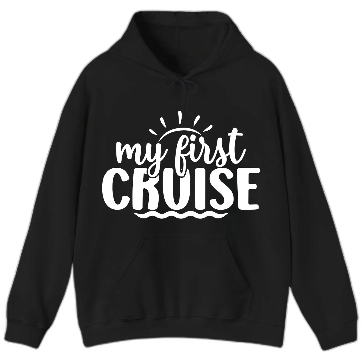 My First Cruise Announcement Hoodie in Black