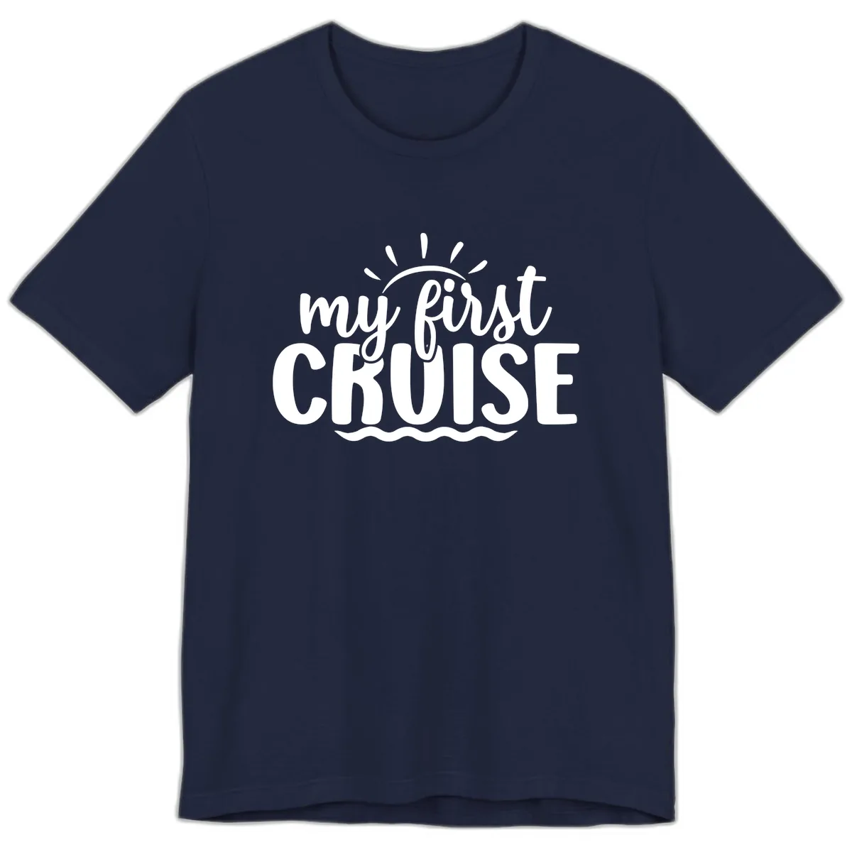 My First Cruise Announcement Premium T-Shirt in Navy