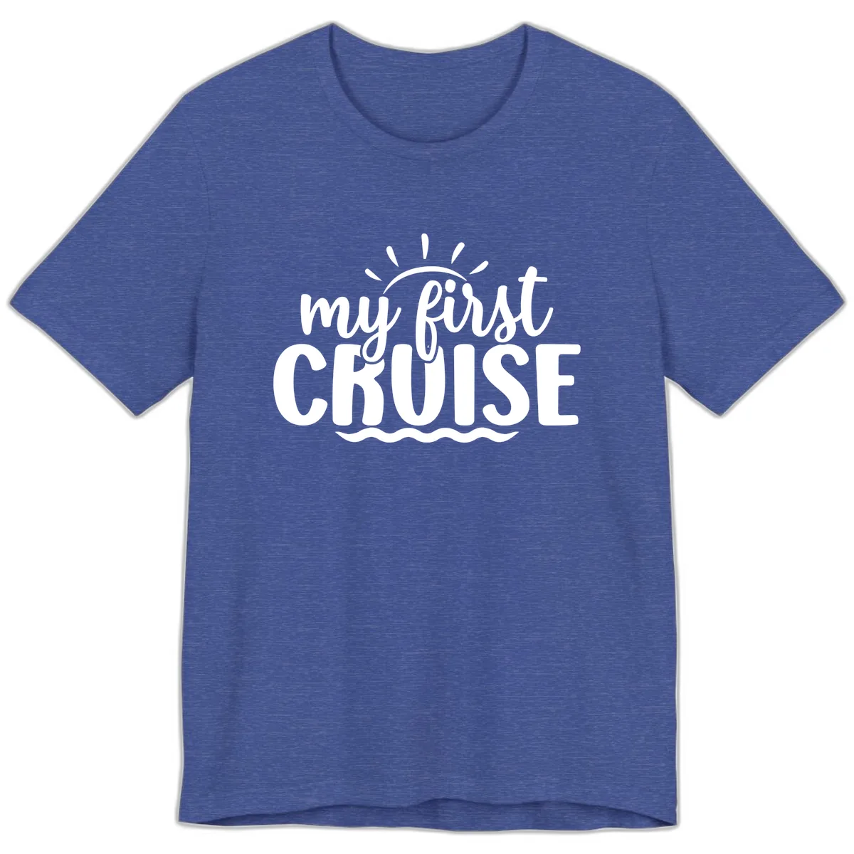 My First Cruise Announcement Premium T-Shirt in Heather True Royal