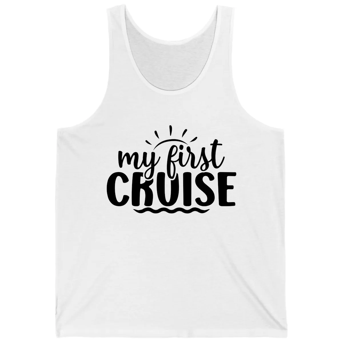 My First Cruise Announcement Tank in White