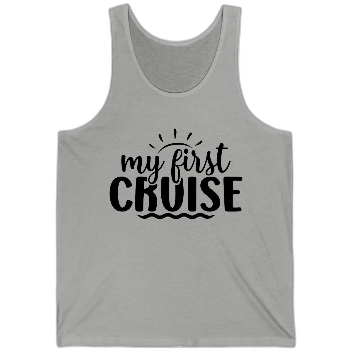 My First Cruise Announcement Tank in Athletic Heather