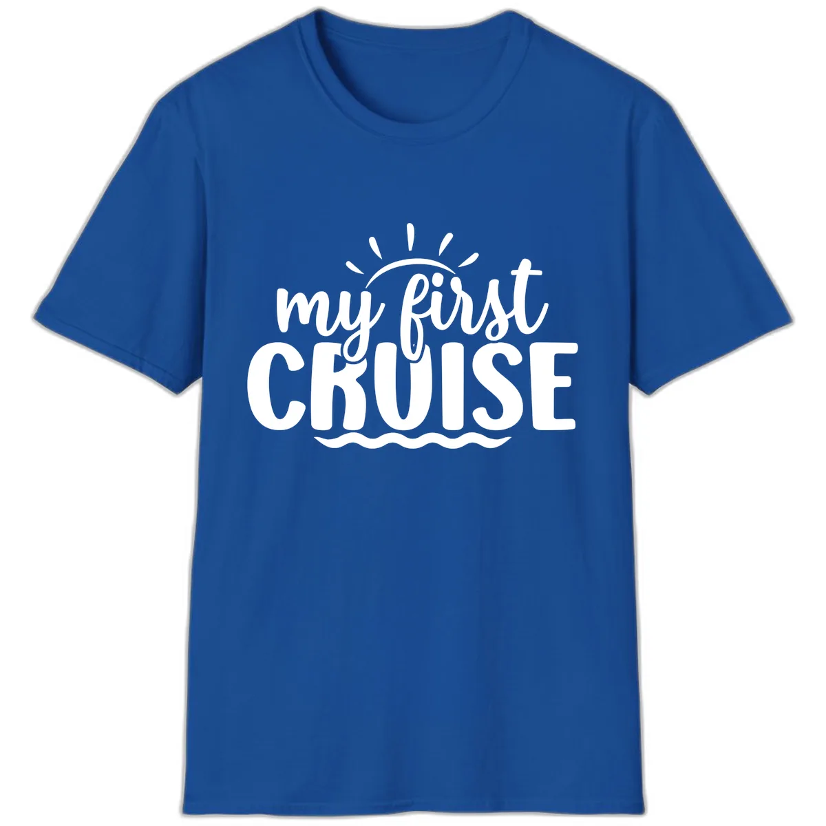 My First Cruise Announcement T-Shirt in Royal