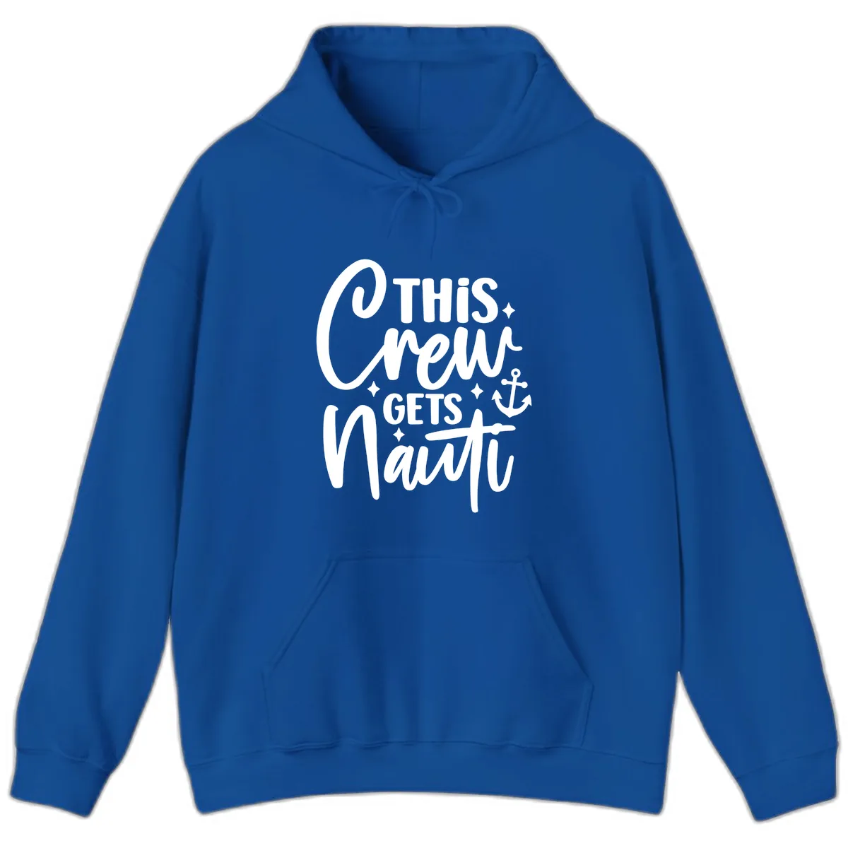 This Crew Gets Nauti Cruise Design Hoodie in Royal