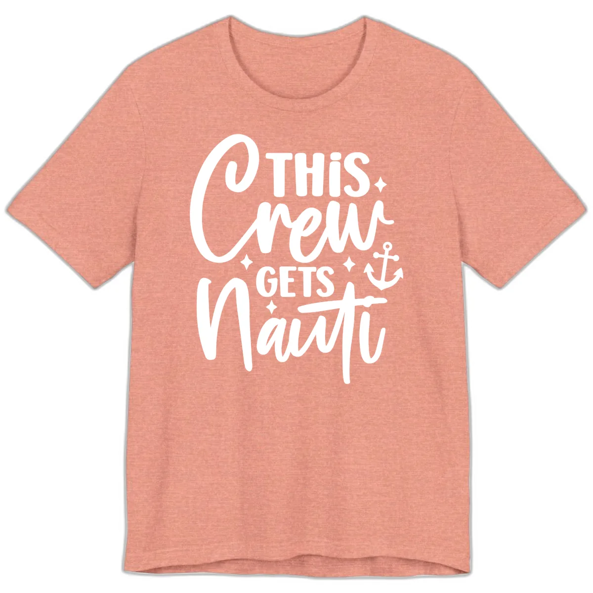 This Crew Gets Nauti Cruise Design Premium T-Shirt in Heather Sunset