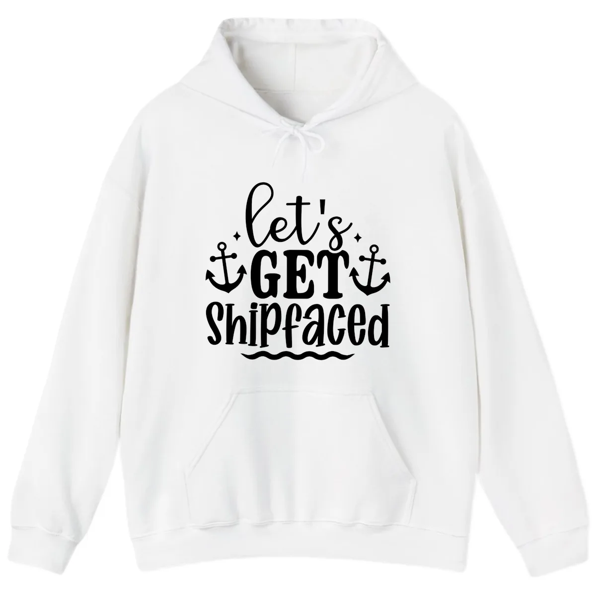 Let's Get Shipfaced Cruise Design Hoodie in White