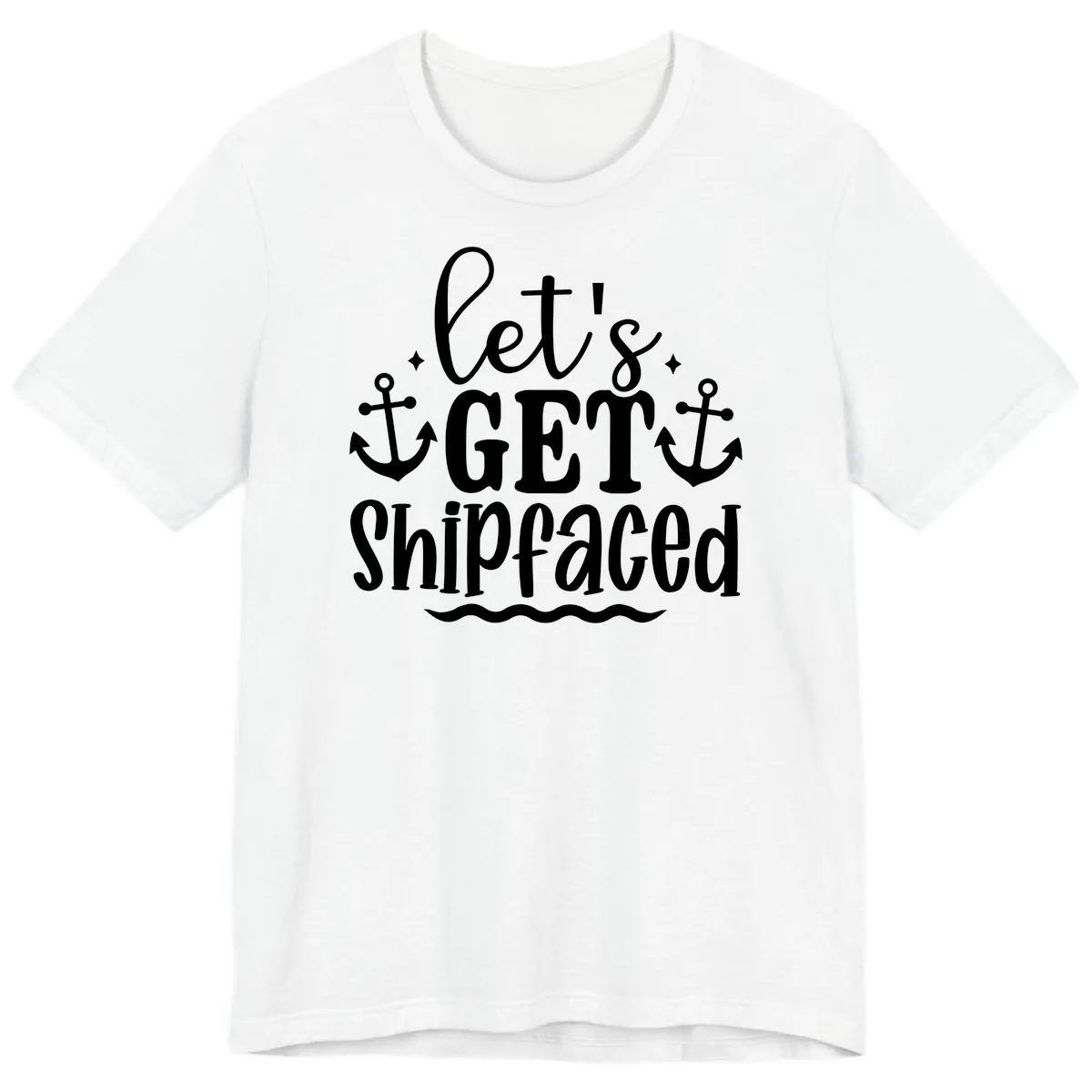 Let's Get Shipfaced Cruise Design Premium T-Shirt in White