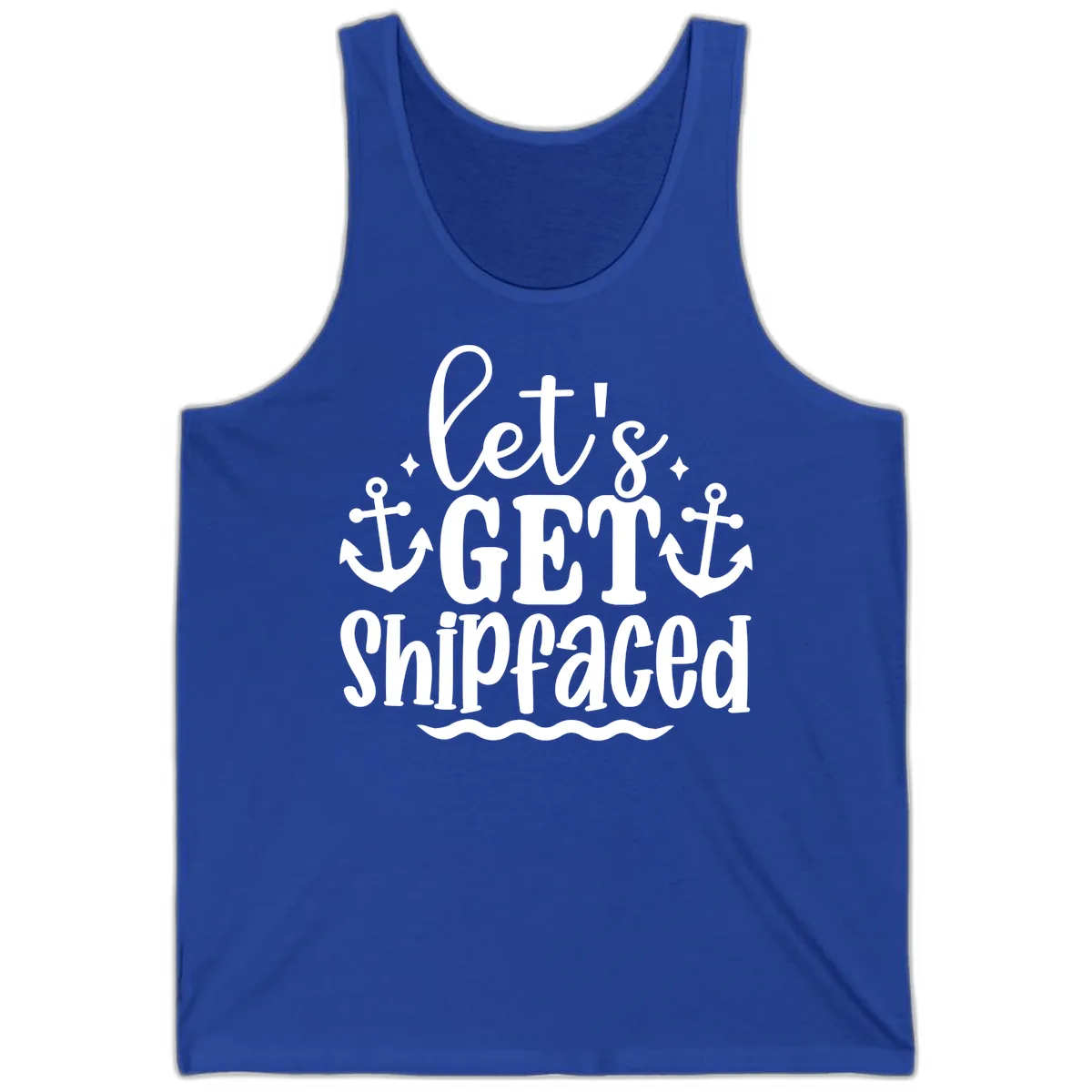 Let's Get Shipfaced Cruise Design Tank in True Royal