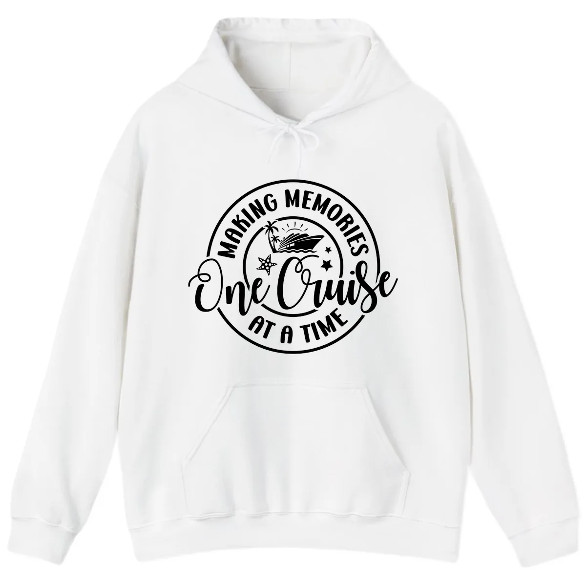 Making Memories One Cruise At A Time Hoodie in White