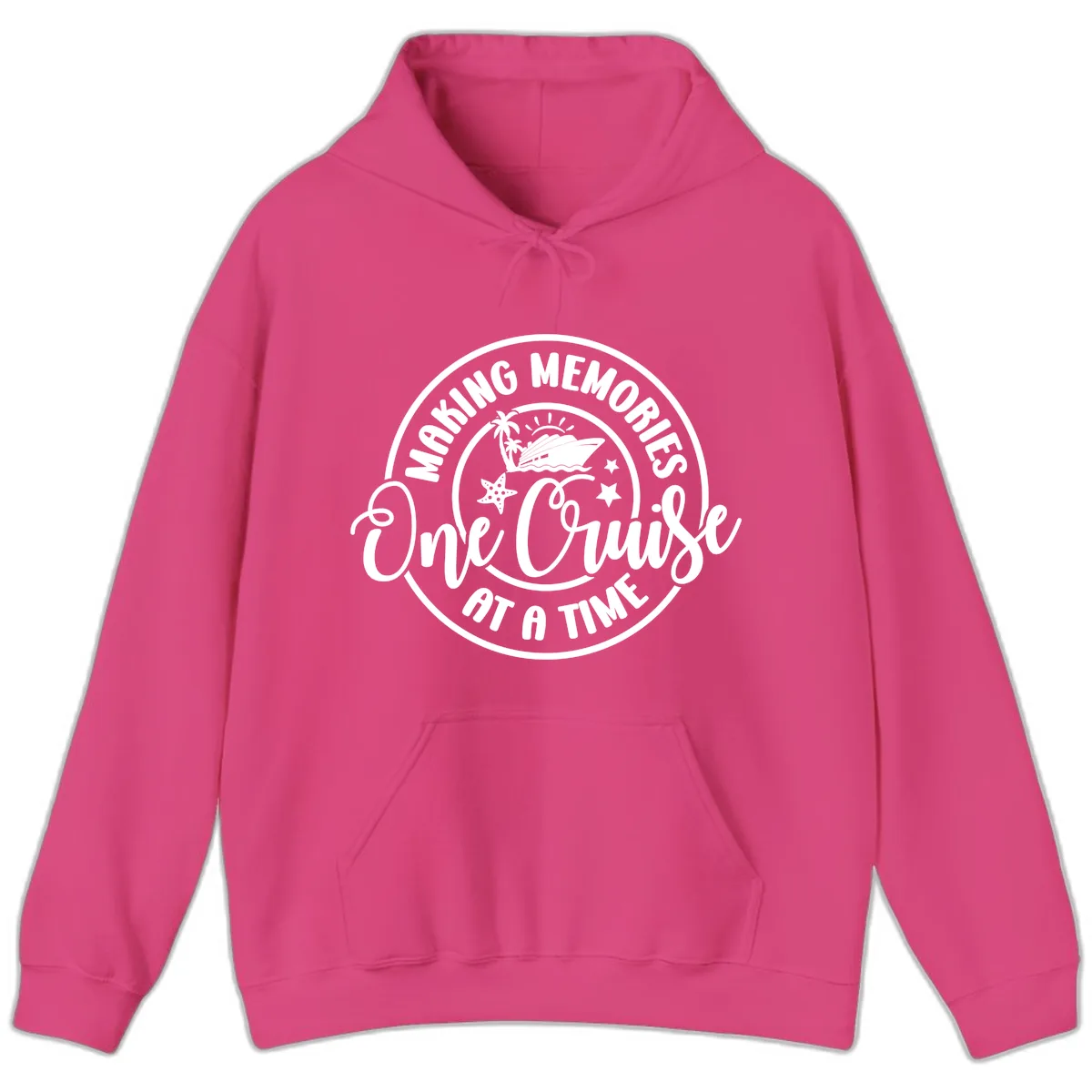 Making Memories One Cruise At A Time Hoodie in Heliconia
