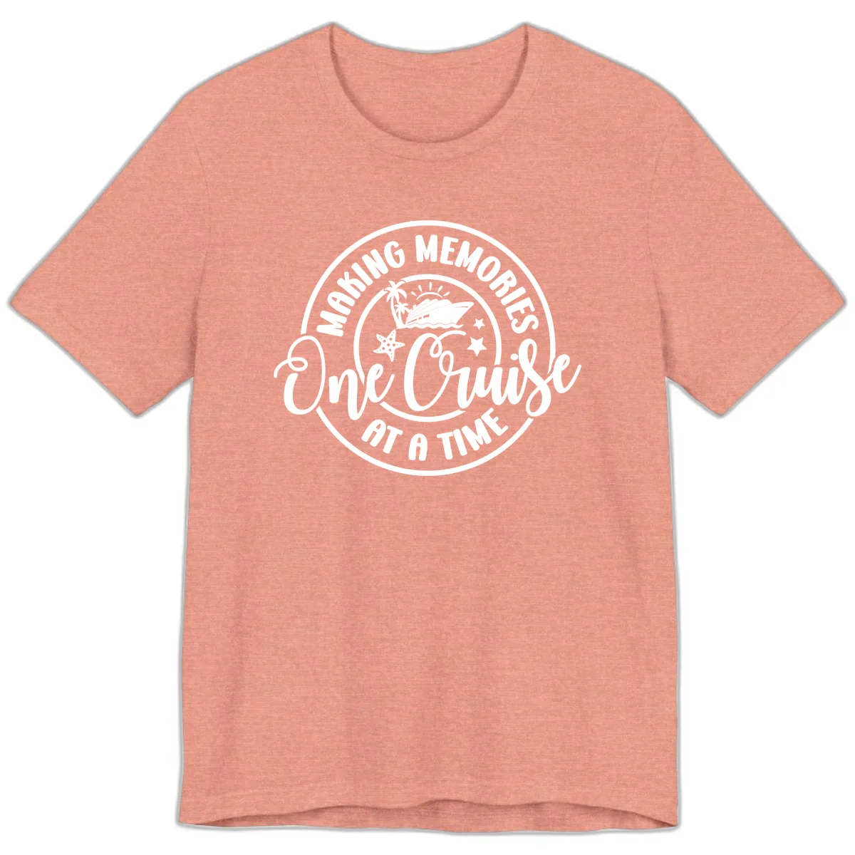 Making Memories One Cruise At A Time Premium T-Shirt in Heather Sunset
