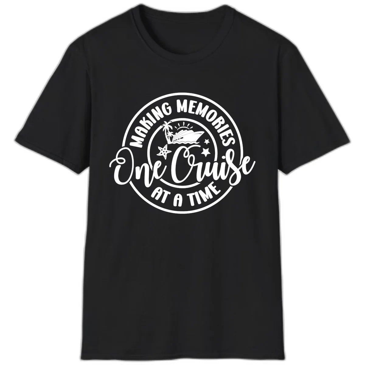 Making Memories One Cruise At A Time T-Shirt in Black