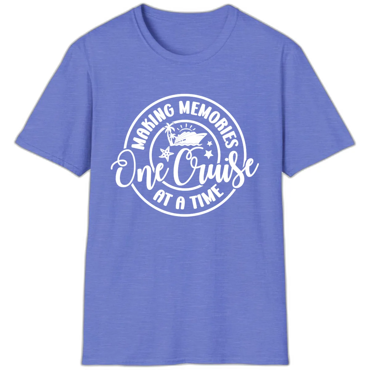 Making Memories One Cruise At A Time T-Shirt in Heather Royal
