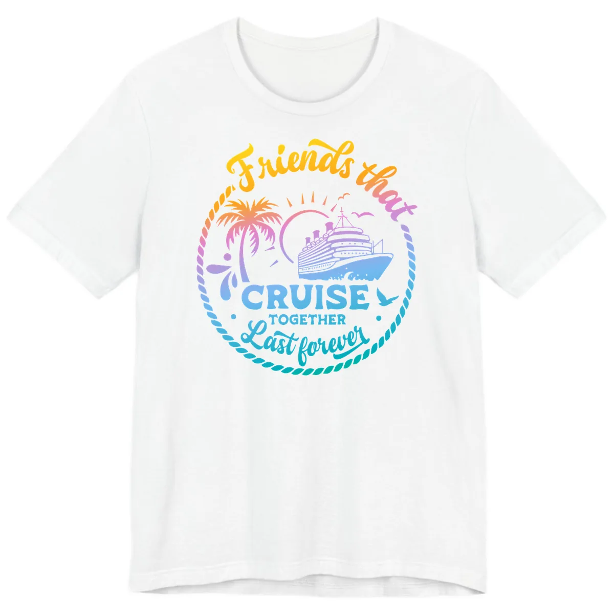 Friends That Cruise Together Last Forever Premium T-Shirt in White
