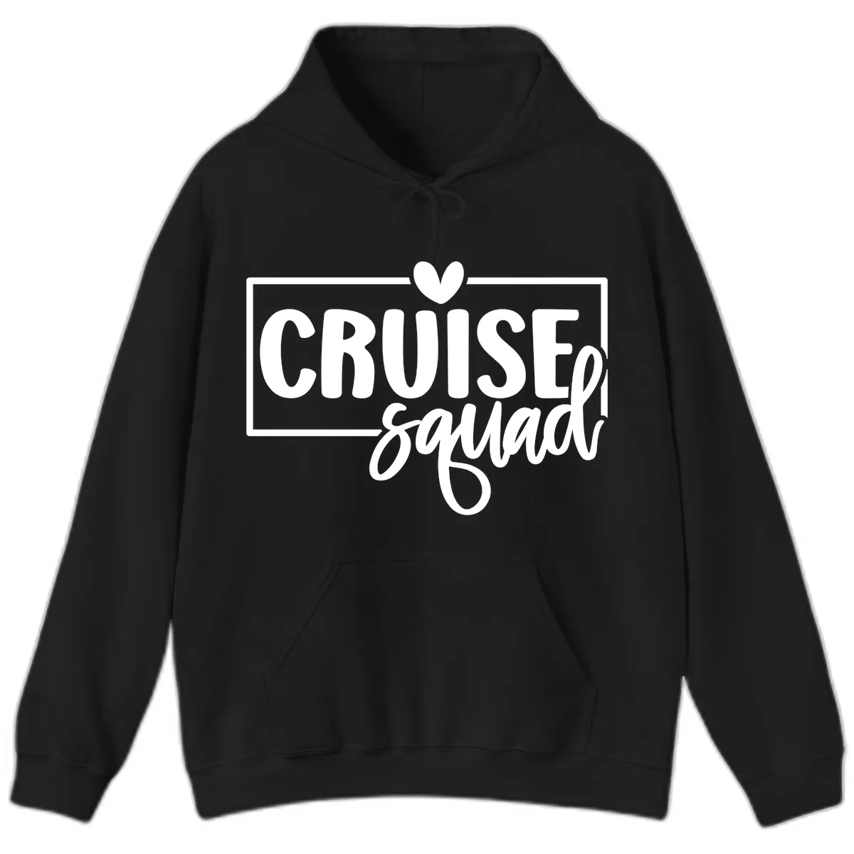 Cruise Squad Matching Group Design Hoodie in Black