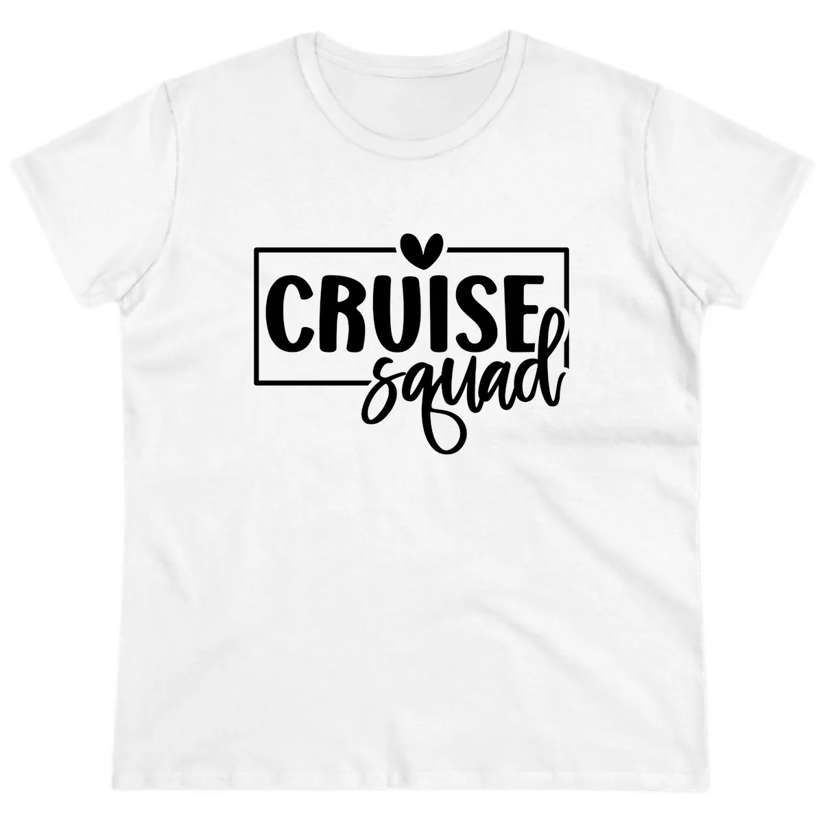 Cruise Squad Matching Group Design Ladies Tee in White