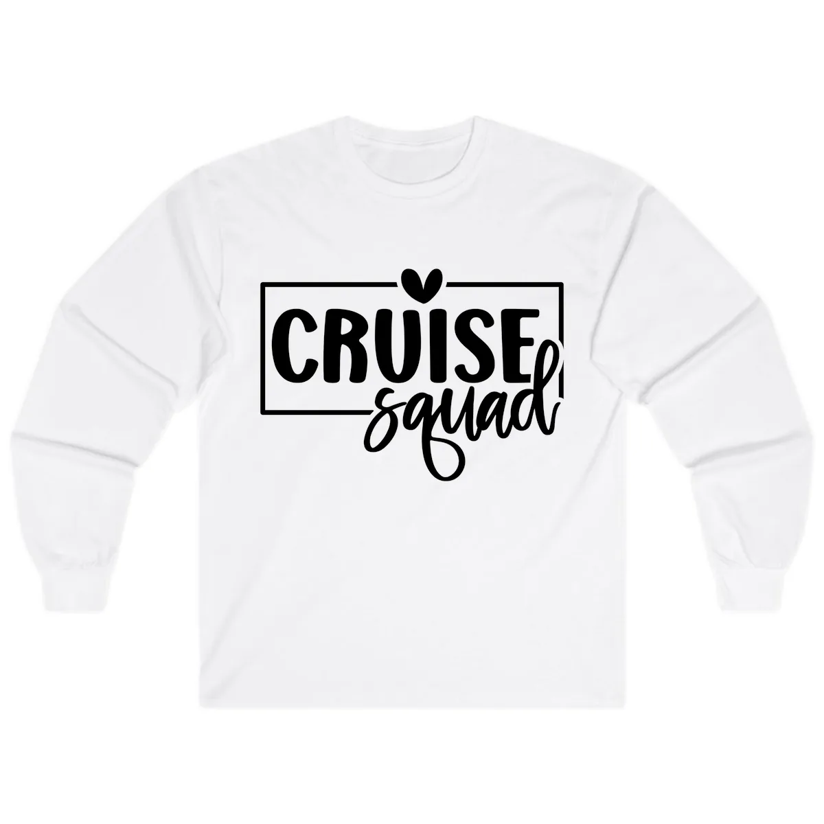 Cruise Squad Matching Group Design Long Sleeve in White