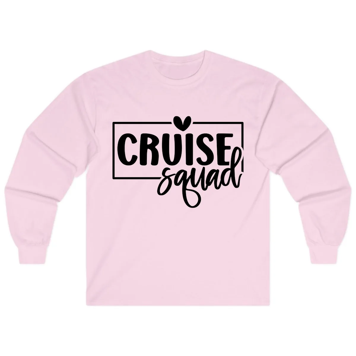 Cruise Squad Matching Group Design Long Sleeve in Light Pink