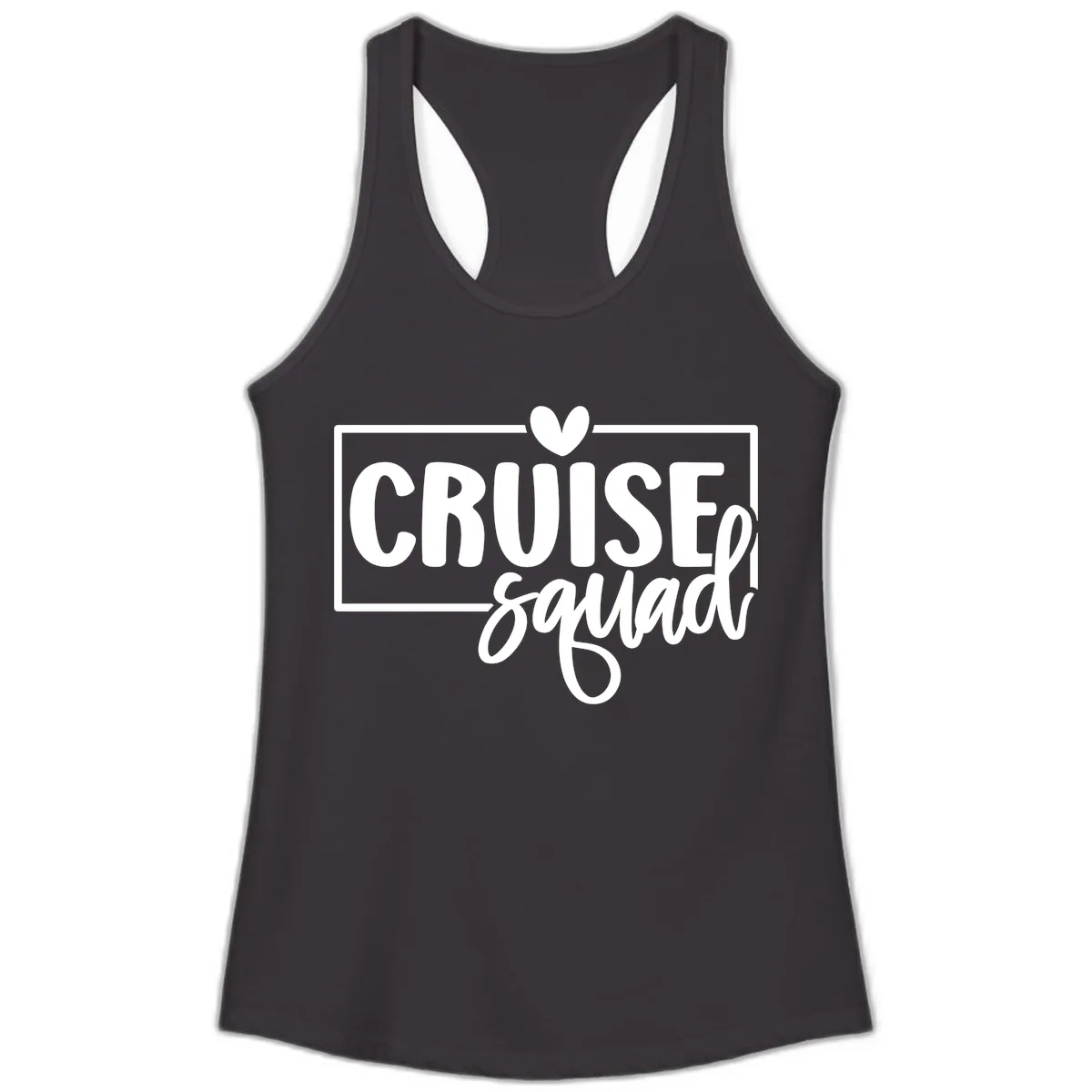Cruise Squad Matching Group Design Ladies Tank in Black