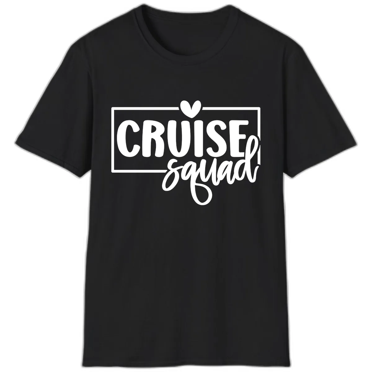Cruise Squad Matching Group Design T-Shirt in Black