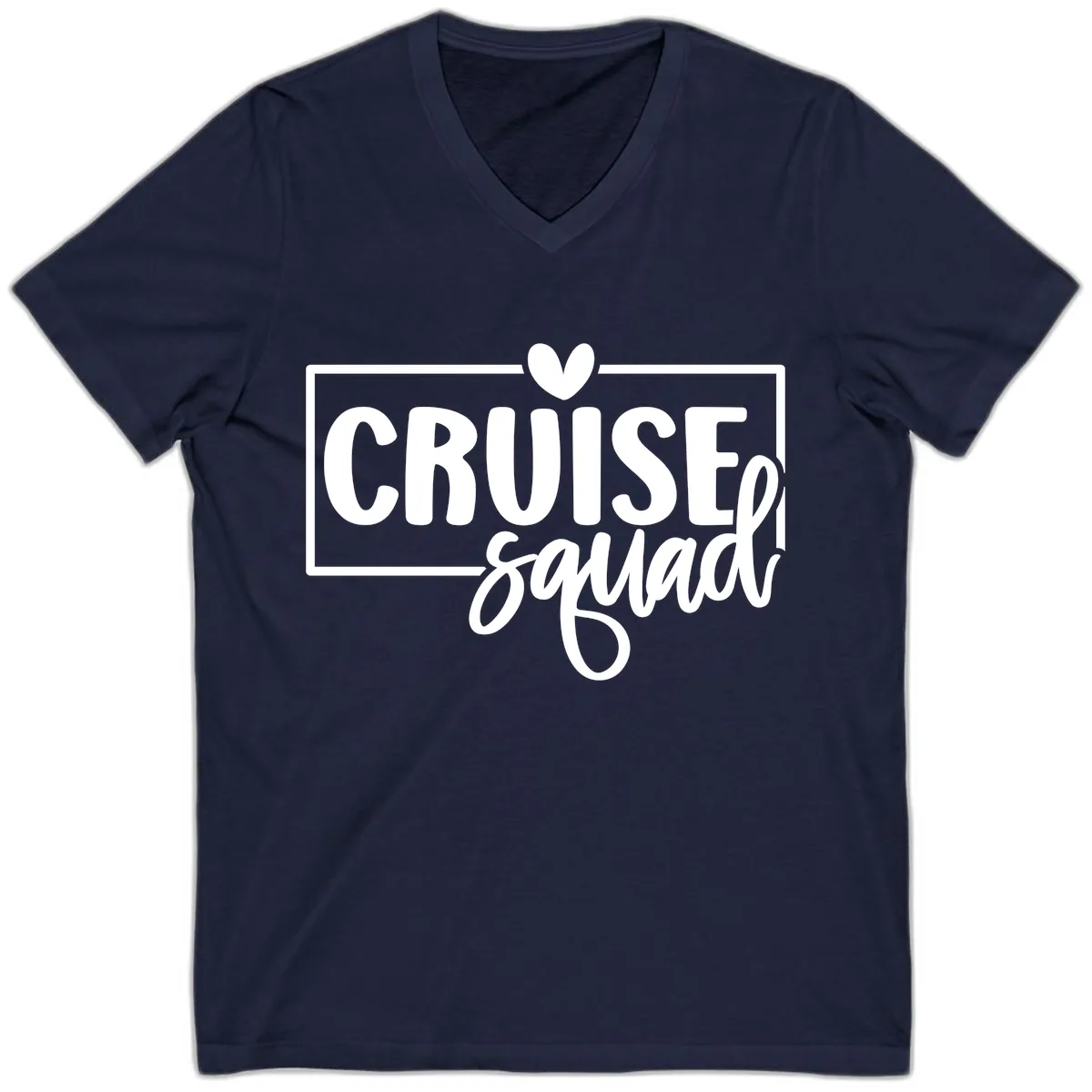 Cruise Squad Matching Group Design V-Neck in Navy