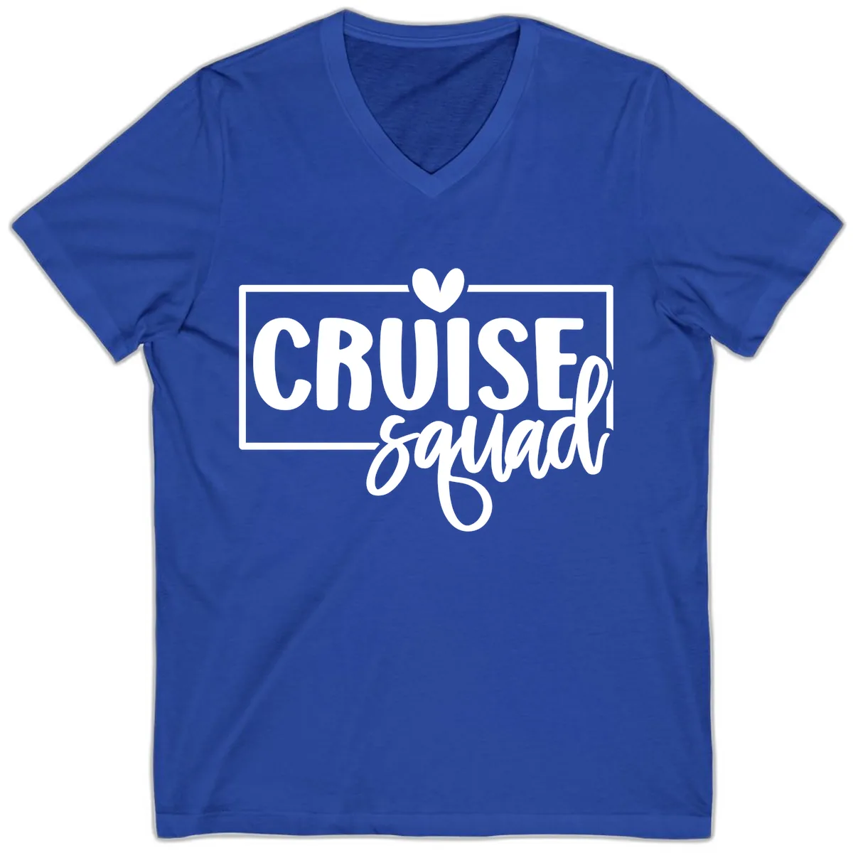Cruise Squad Matching Group Design V-Neck in True Royal