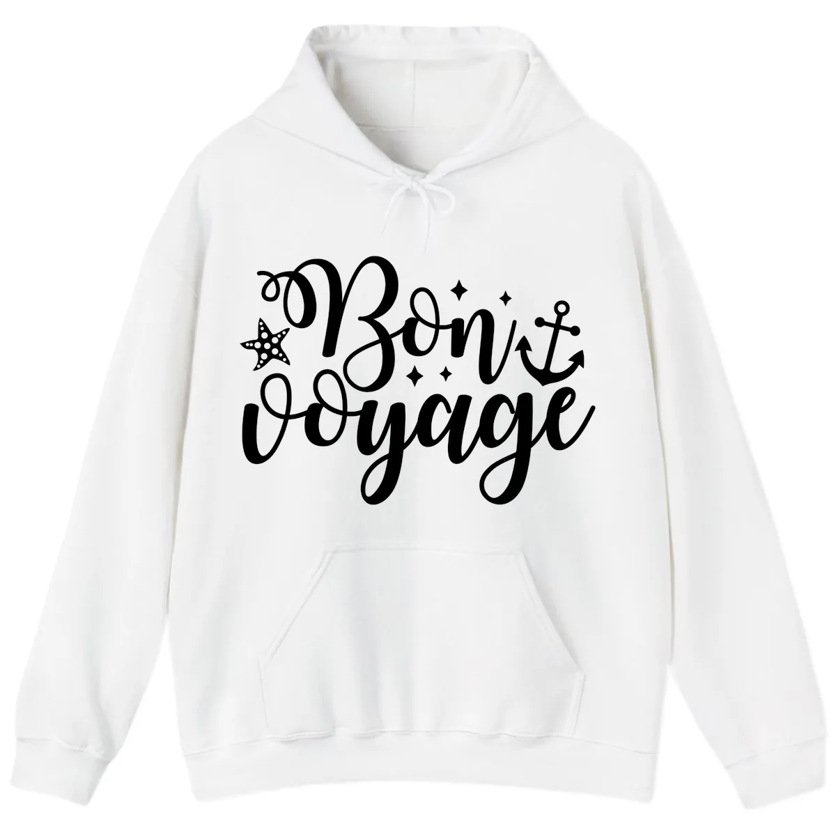 Bon Voyage Cruise Departure Design Hoodie in White