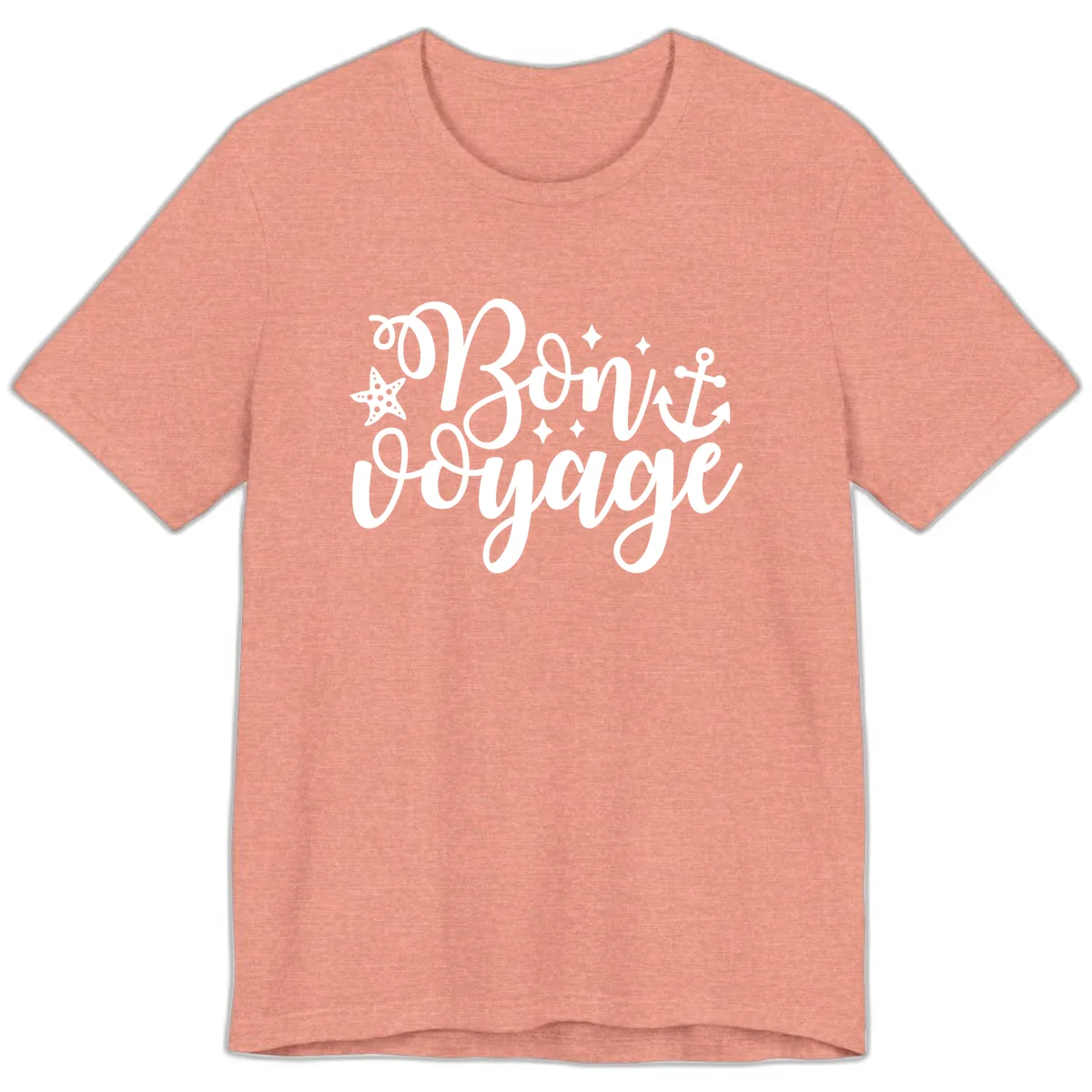 Bon Voyage Cruise Departure Design Premium T-Shirt in Heather Sunset