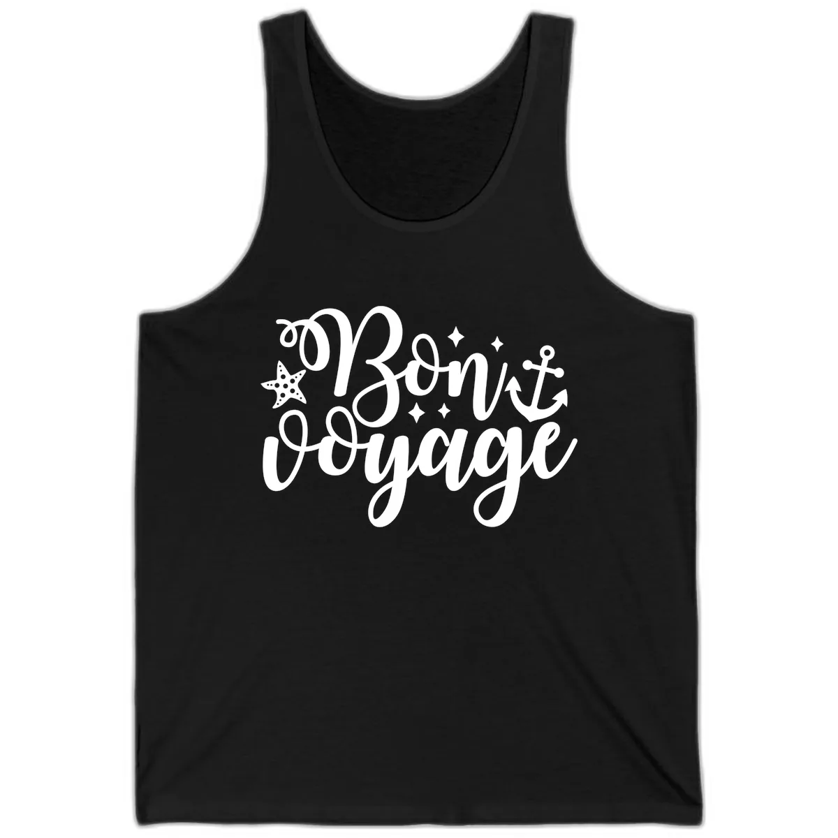 Bon Voyage Cruise Departure Design Tank in Black