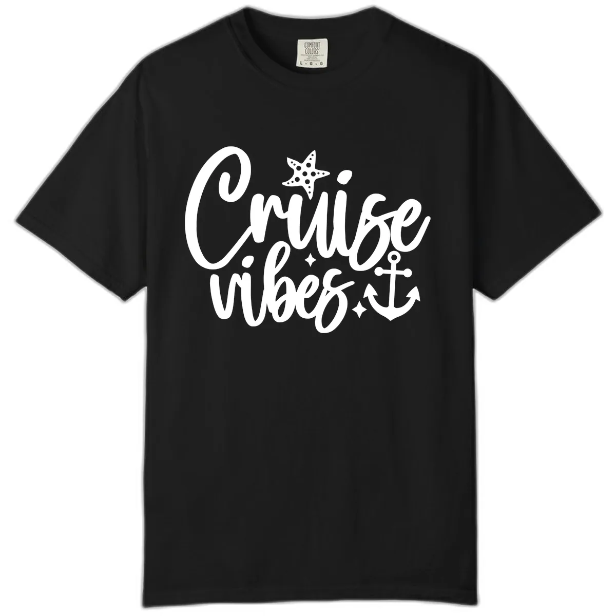 Cruise Vibes Nautical Themed Design Comfort Color in Black