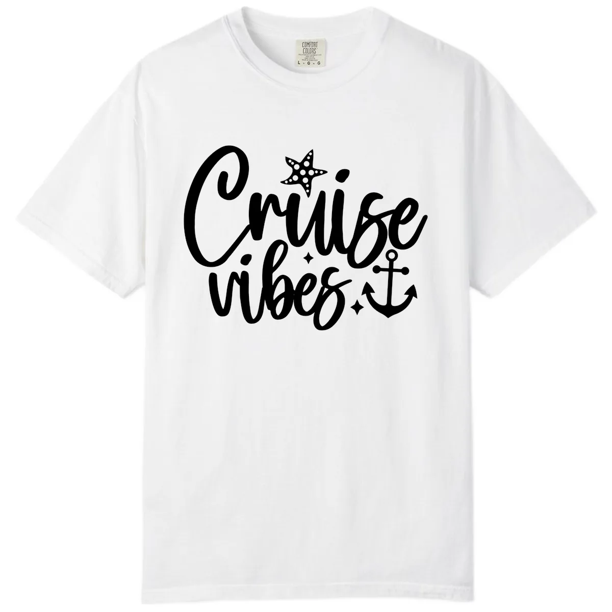 Cruise Vibes Nautical Themed Design Comfort Color in White